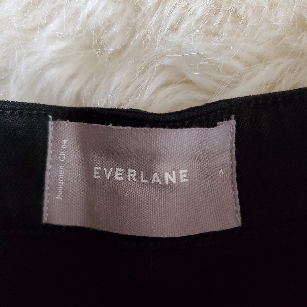 Everlane Wide Leg Crop Black Pants Size 6 Short Inseam - Picture 8 of 13